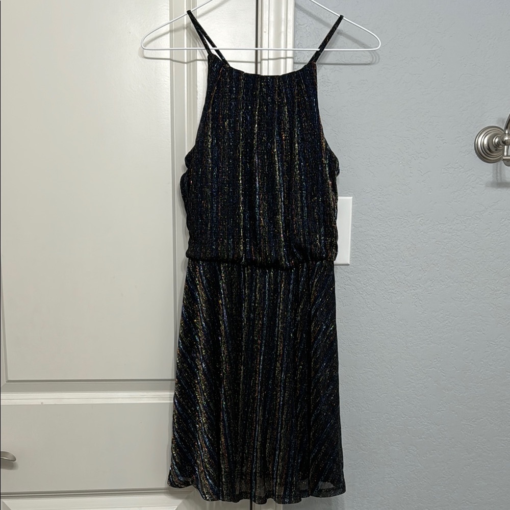Elegant Black and Gold Kids Dress